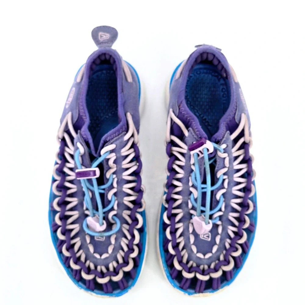 KEEN Uneek O2 Liberty Azure Blue Purple Corded Sport Sandals Youth Kids Size 1